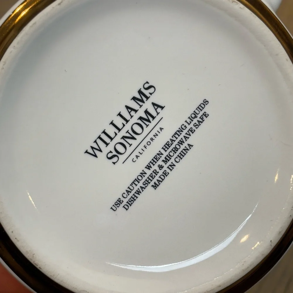 Williams Sonoma Gold Monogram Mug Letter “S”